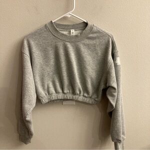 ALO Gray Devotion cropped sweatshirt XS